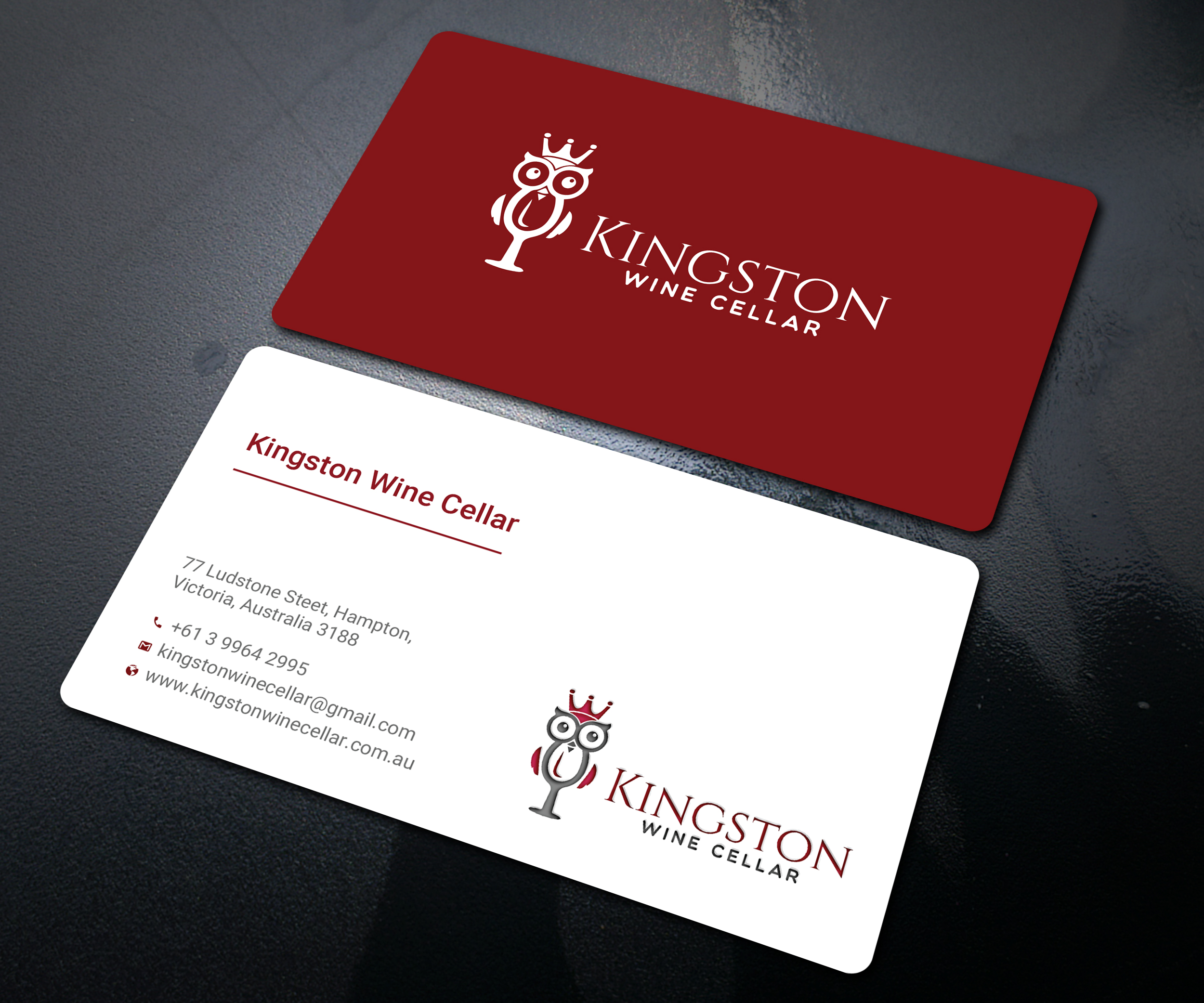 Business Card Design by Uttom 2 for Kingston Wine Cellar | Design #23134446