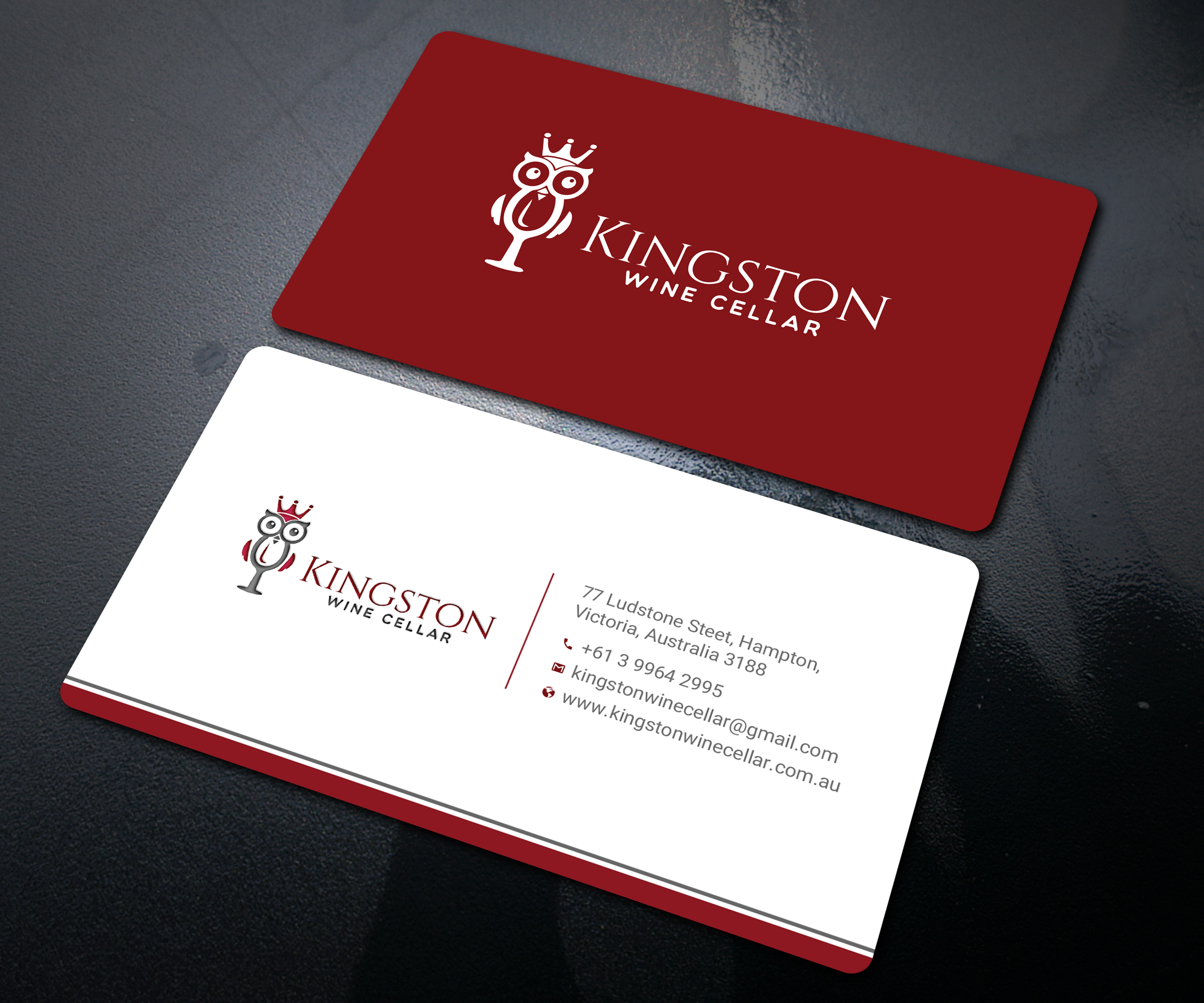 Business Card Design by Uttom 2 for Kingston Wine Cellar | Design #23134448