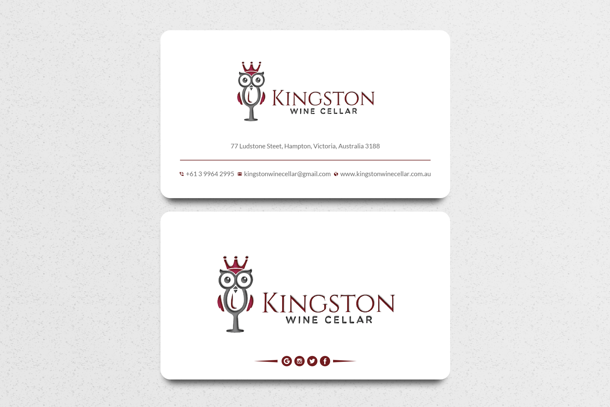 Business Card Design by Uttom 2 for Kingston Wine Cellar | Design #23134479