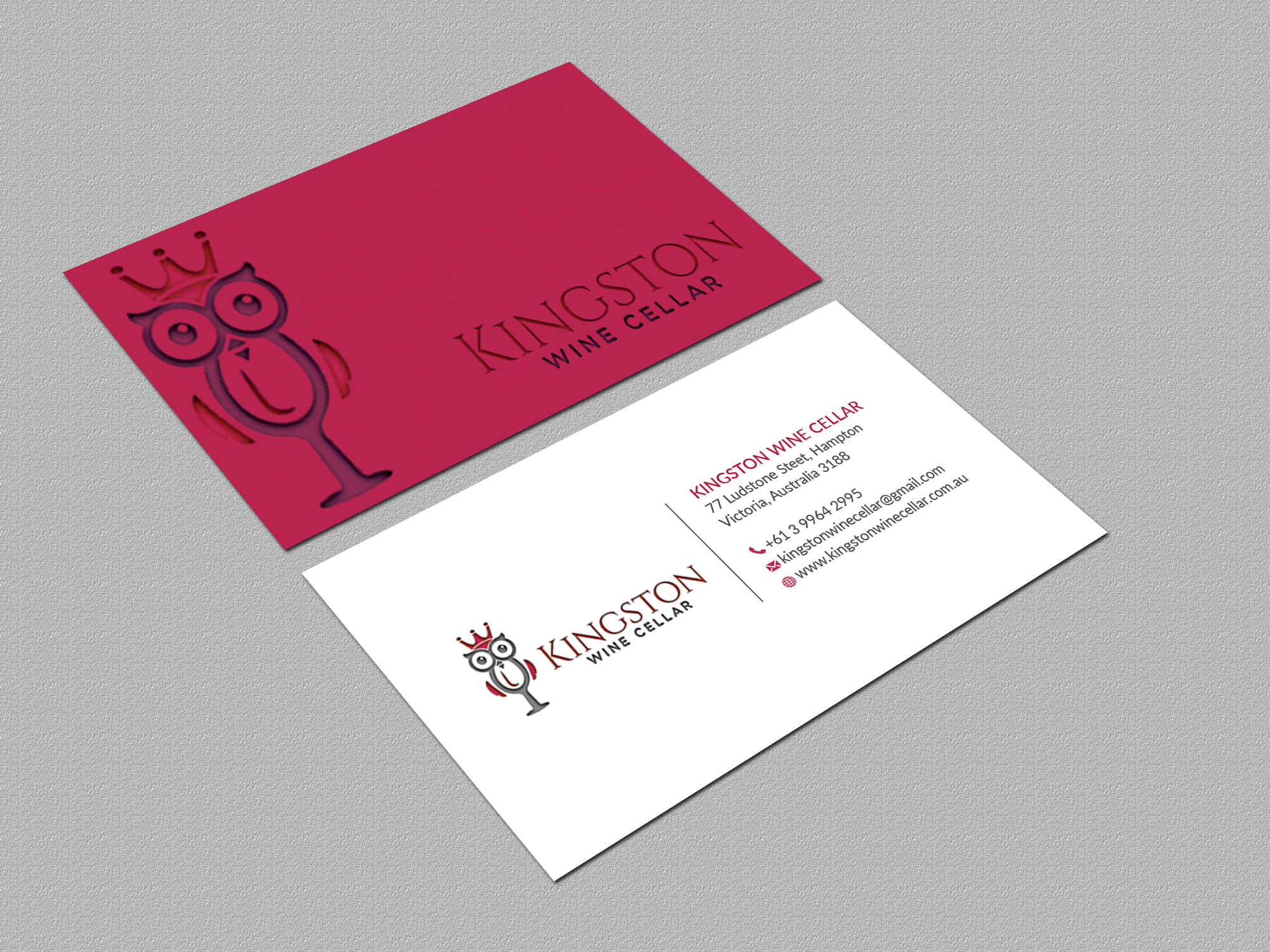 Business Card Design by Bonna 3 for Kingston Wine Cellar | Design #23109252