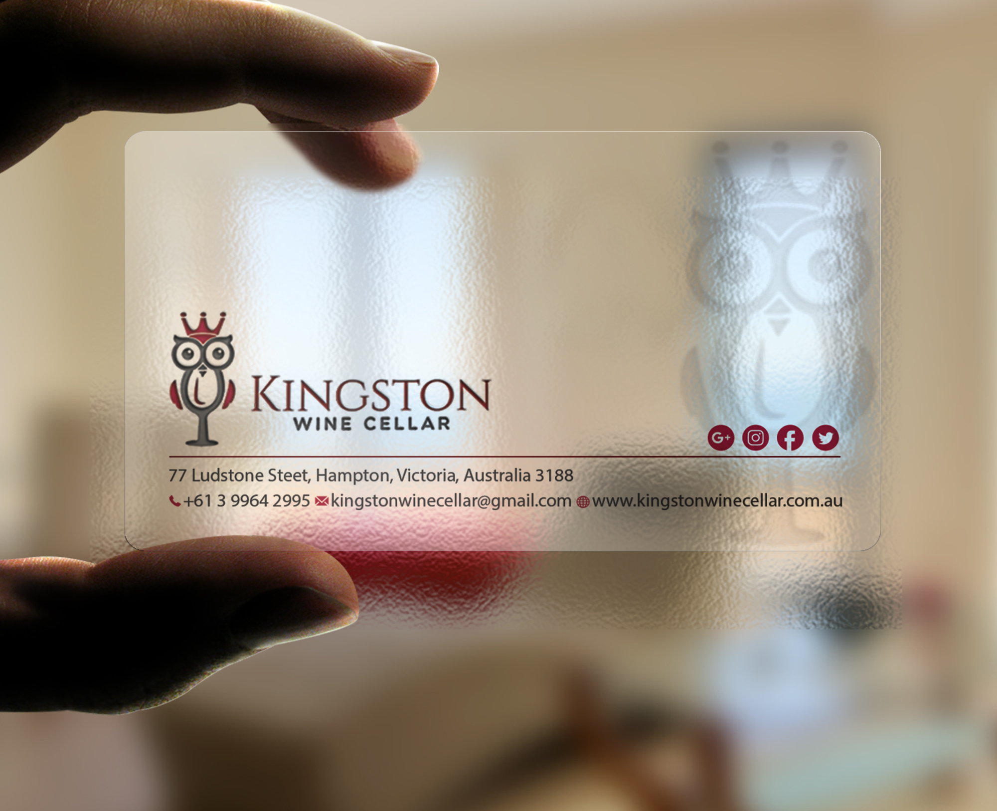 Business Card Design by Bonna 3 for Kingston Wine Cellar | Design #23109331