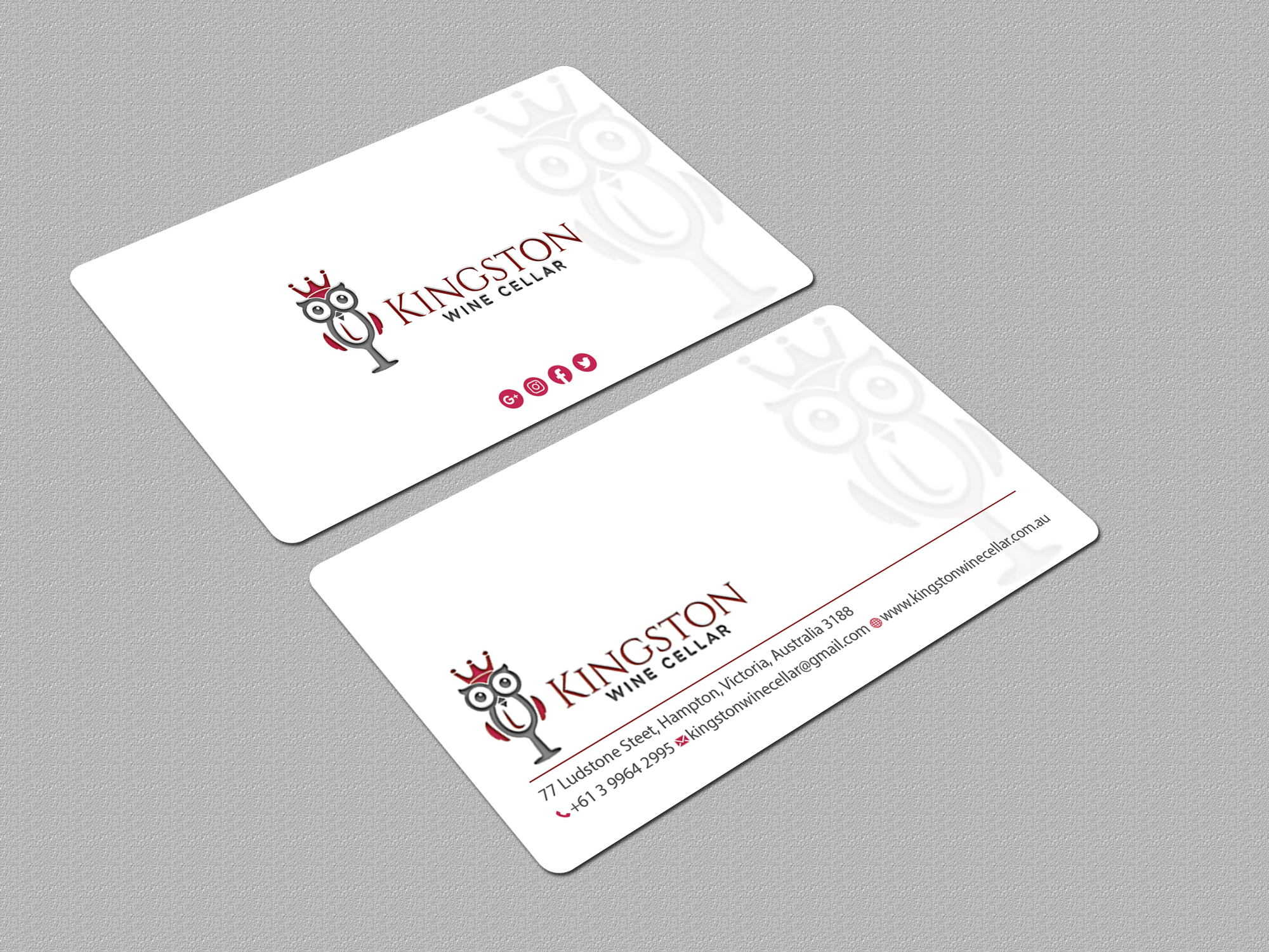 Business Card Design by Bonna 3 for Kingston Wine Cellar | Design #23109340