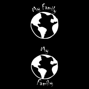 Car sticker with the Earth and wording, monochrome/cartoon styling | Sticker Design by Muhammad Saaed