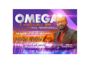 Omega Conference 2019 Enemies of the End-Times Church Flyer  | Diseño de Flyer por Benson M.