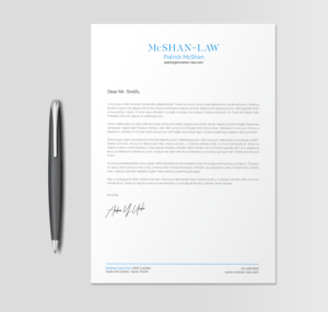 McShan Law PLLC updated letterhead for solo law practice - legal/professional services | Briefkopf-Design von chandrayaan.creative