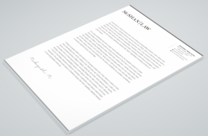 McShan Law PLLC updated letterhead for solo law practice - legal/professional services | Letterhead Design by Petter Goms