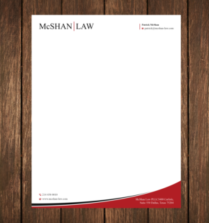 McShan Law PLLC updated letterhead for solo law practice - legal/professional services | Letterhead Design by Uttom 2