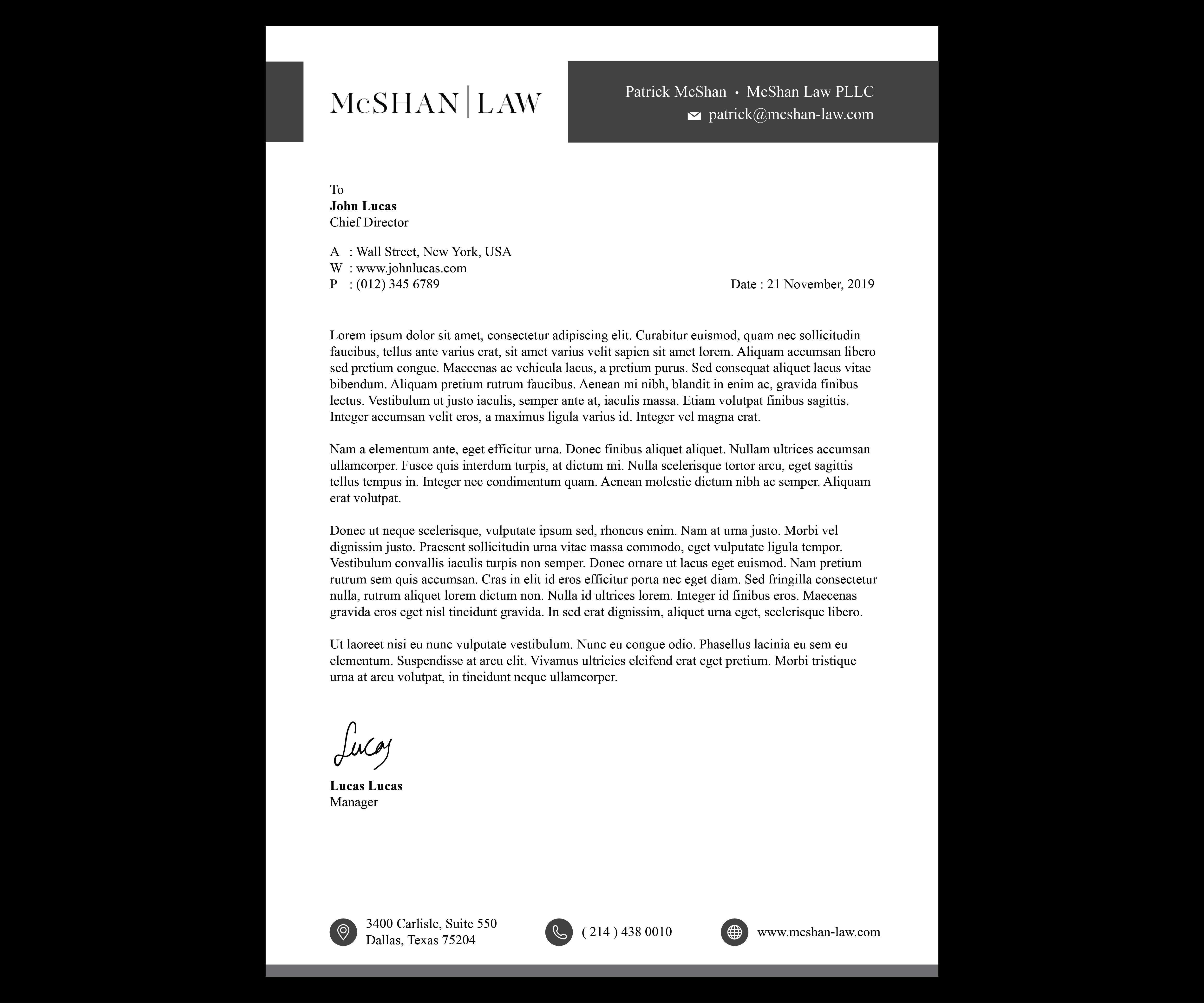 Letterhead Design by lucas 17 for this project | Design #23091244
