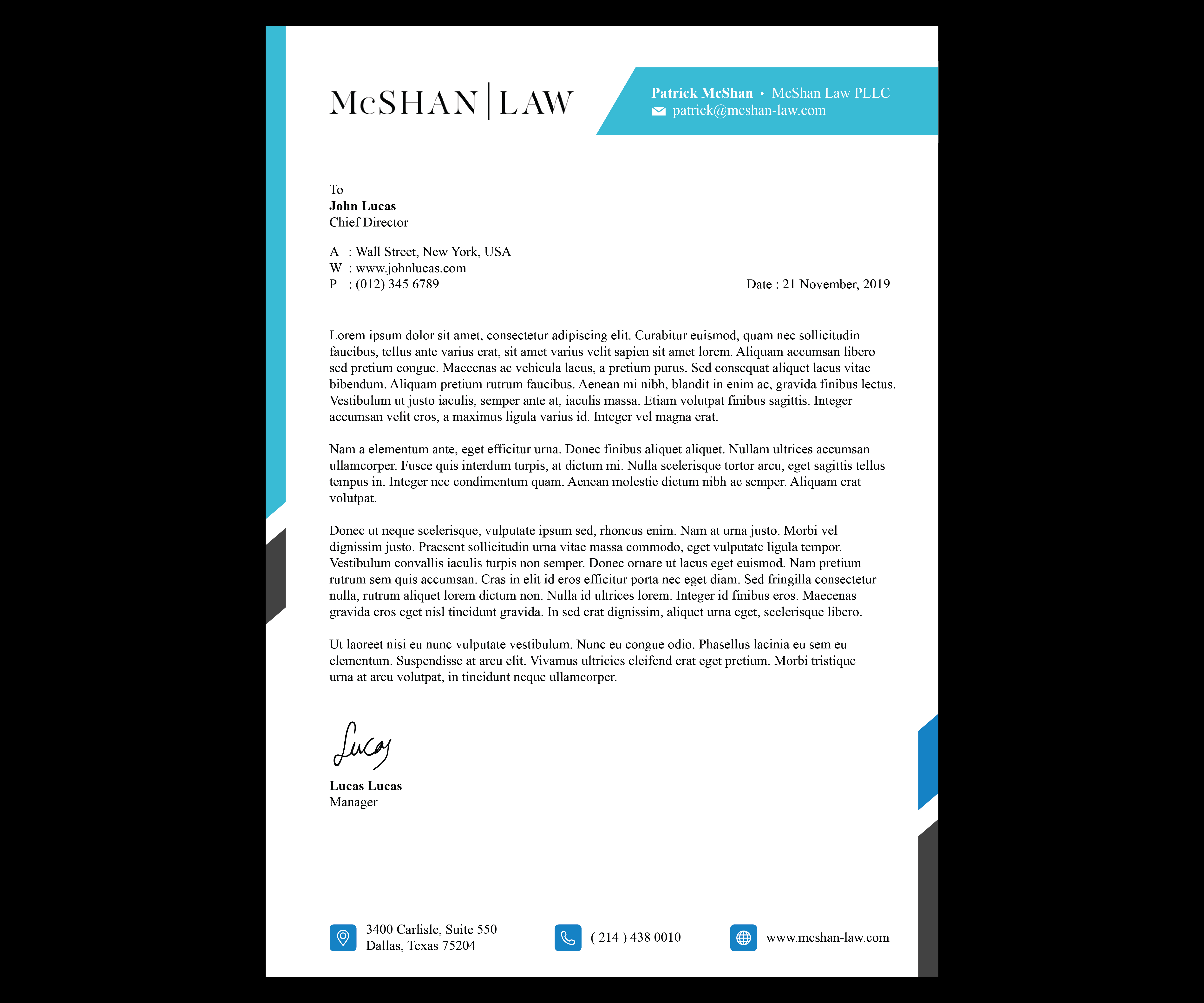 Letterhead Design by lucas 17 for this project | Design #23091309