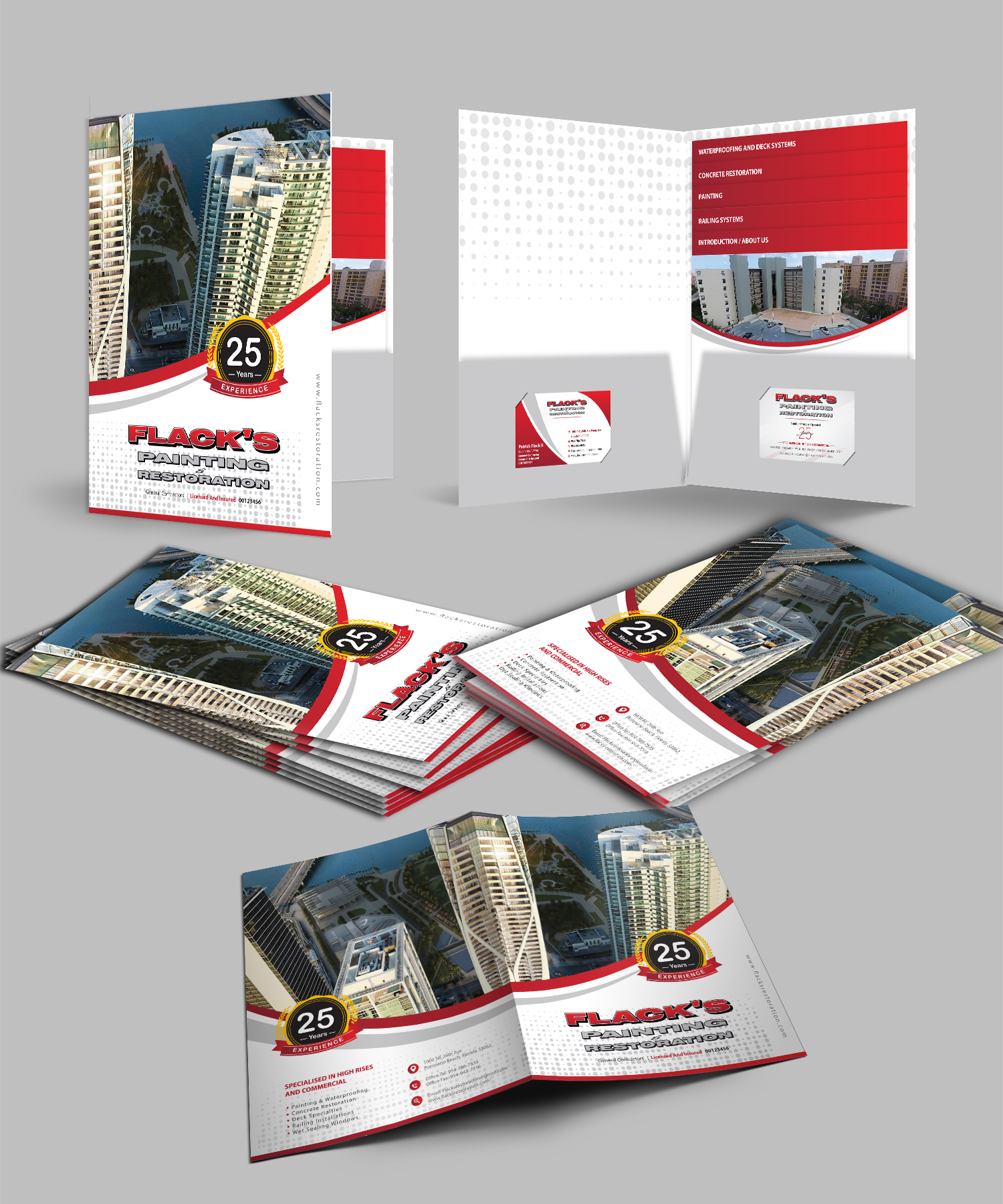 Brochure Design by Achiver for Flack's Painting & Waterproofing Inc. | Design #23135543