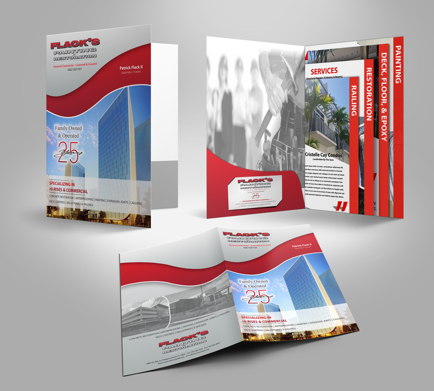 Brochure Design by Petter Goms for Flack's Painting & Waterproofing Inc. | Design #23112374