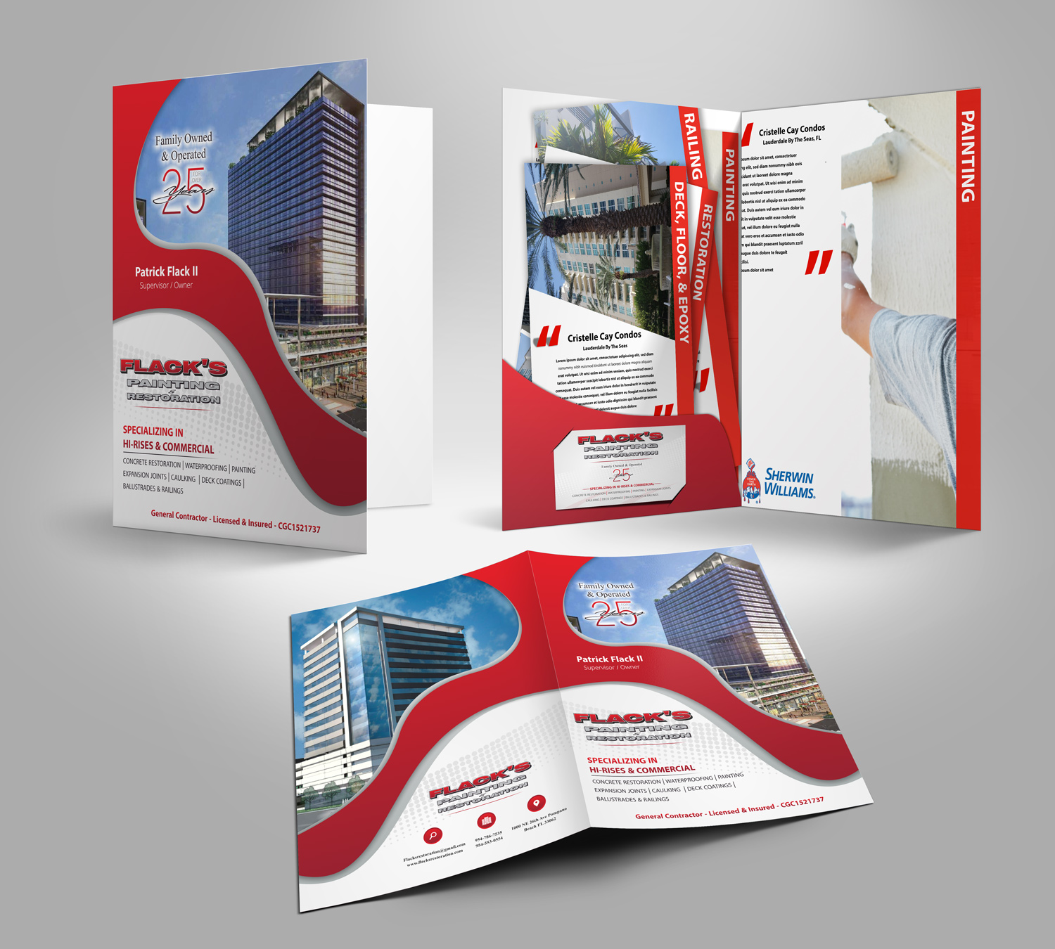 Brochure Design by Petter Goms for Flack's Painting & Waterproofing Inc. | Design #23115823