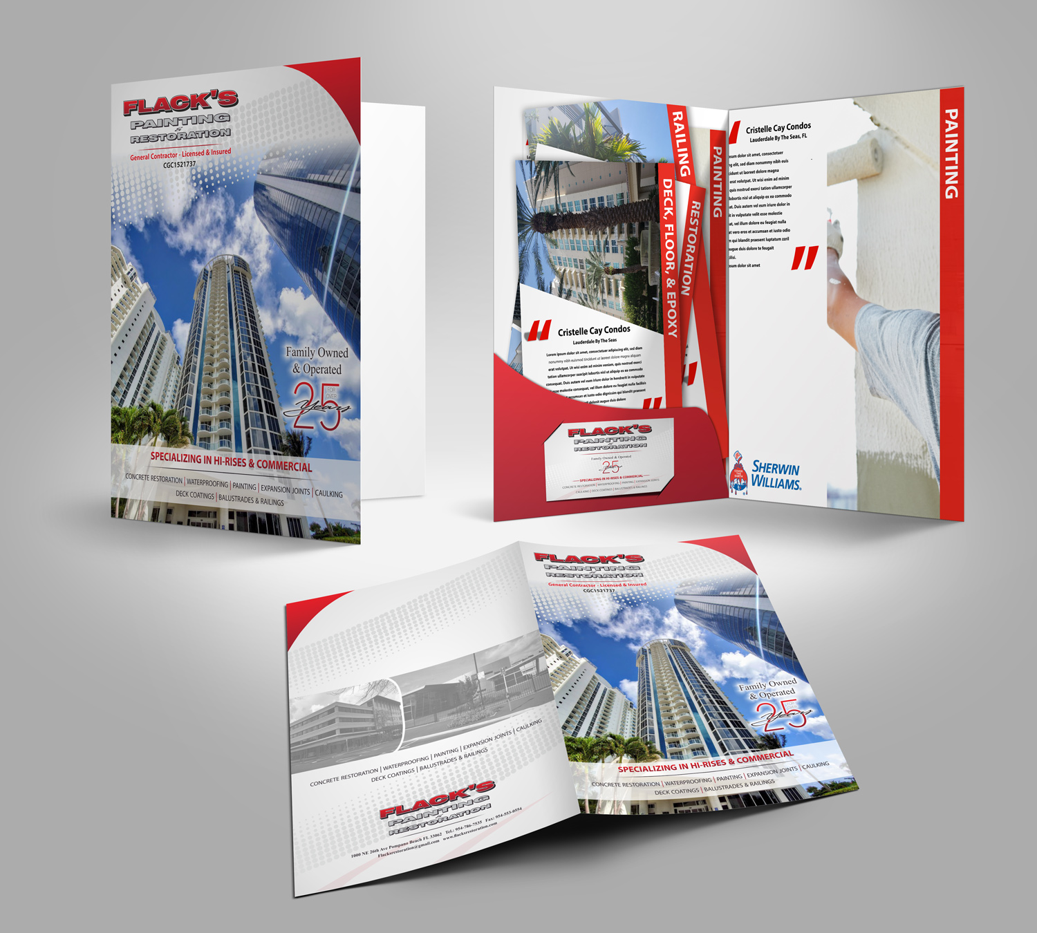 Brochure Design by Petter Goms for Flack's Painting & Waterproofing Inc. | Design #23170920