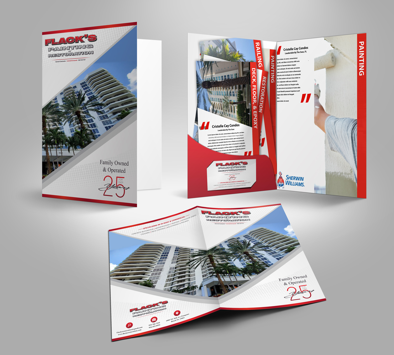 Brochure Design by Petter Goms for Flack's Painting & Waterproofing Inc. | Design #23170922