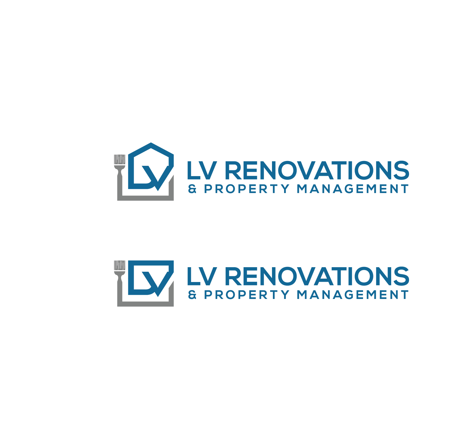 Logo Design by Ves-Boycheva for LV RENOVATIONS & PROPERTY MANAGEMENT | Design #23143388