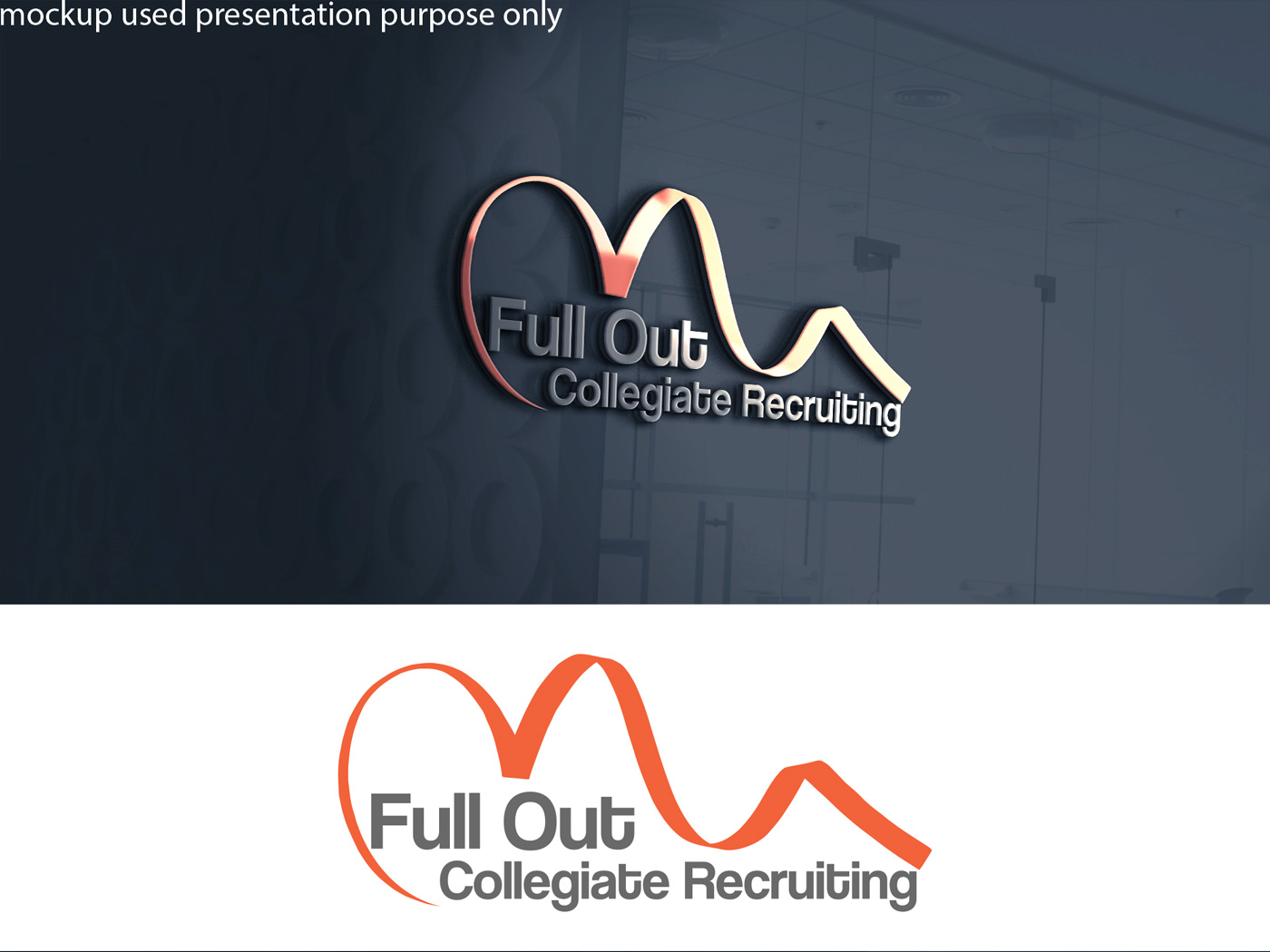 Logo Design by Rubia@ for Full Out Collegiate Recruiting | Design #23090029
