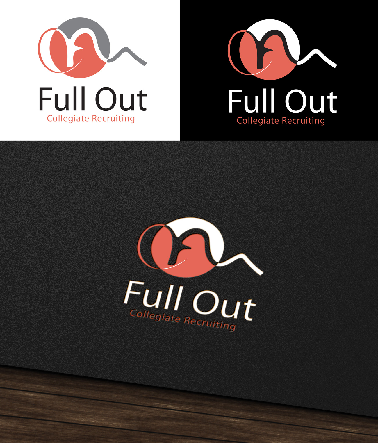 Logo Design by pd graphic 2 for Full Out Collegiate Recruiting | Design #23098974