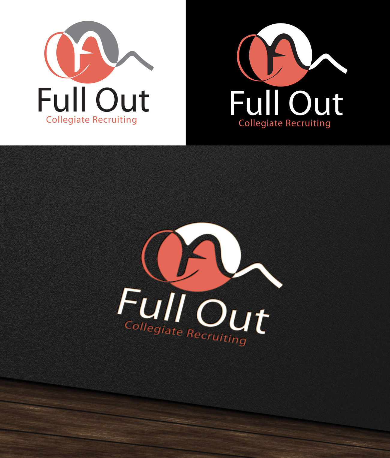 Logo Design by pd graphic 2 for Full Out Collegiate Recruiting | Design #23098975