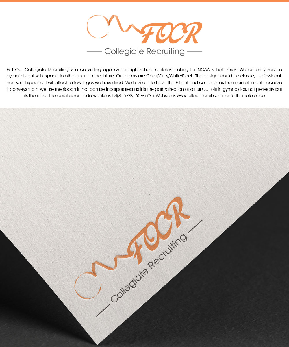 Logo Design by Natalie Eric for Full Out Collegiate Recruiting | Design #23090353