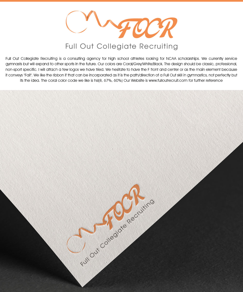 Logo Design by Natalie Eric for Full Out Collegiate Recruiting | Design #23090384