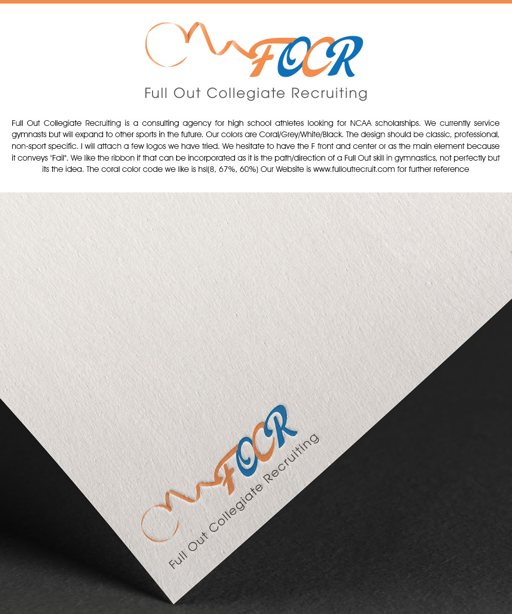 Logo Design by Natalie Eric for Full Out Collegiate Recruiting | Design #23090421