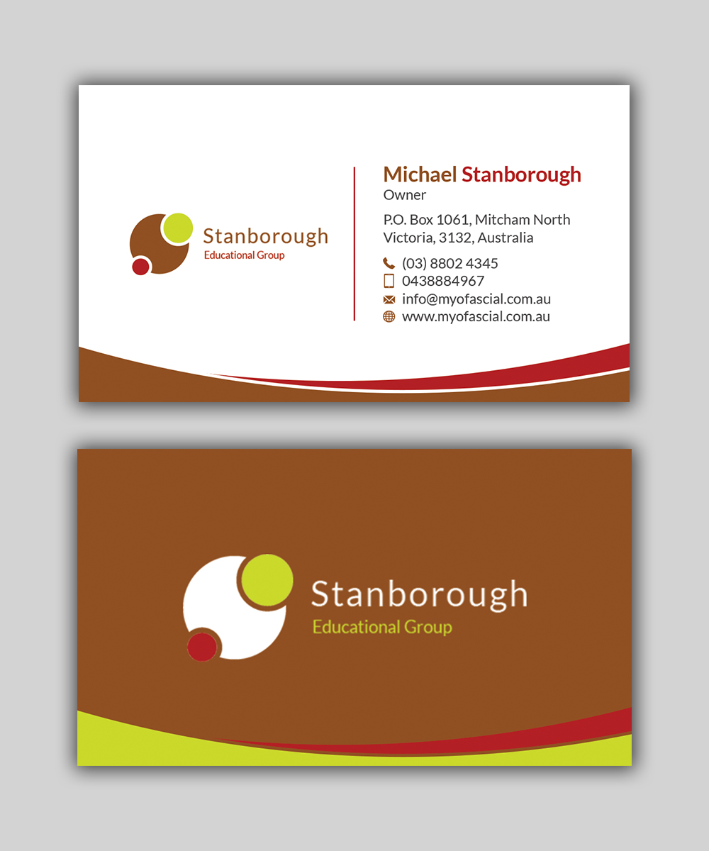 Business Card Design by T.R for this project | Design #23098466