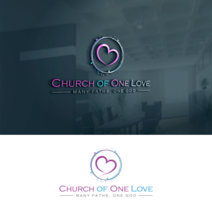 logo: "Church of One Love"  with tag line:  "Many Paths, One God" | Logo Design by sushsharma99