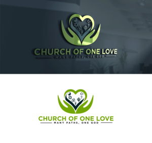 logo: "Church of One Love"  with tag line:  "Many Paths, One God" | Logo Design by Mono.co