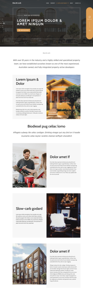 PSD website for property company | Web Design by Starto Agency