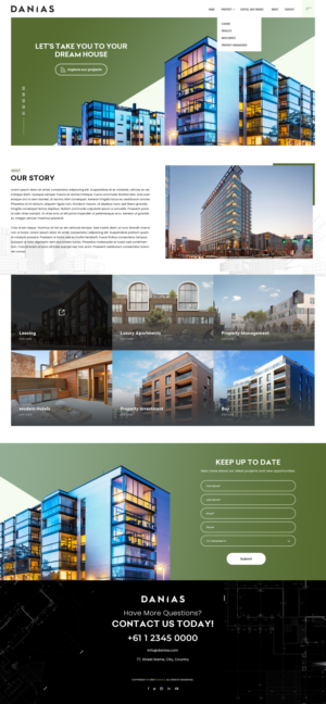 PSD website for property company | Web Design by pentaxial