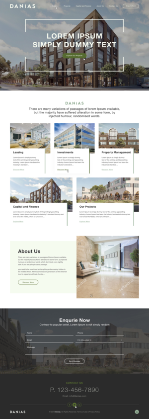 PSD website for property company | Web Design by Ved Web Services