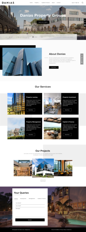 PSD website for property company | Web Design by Da Miracle