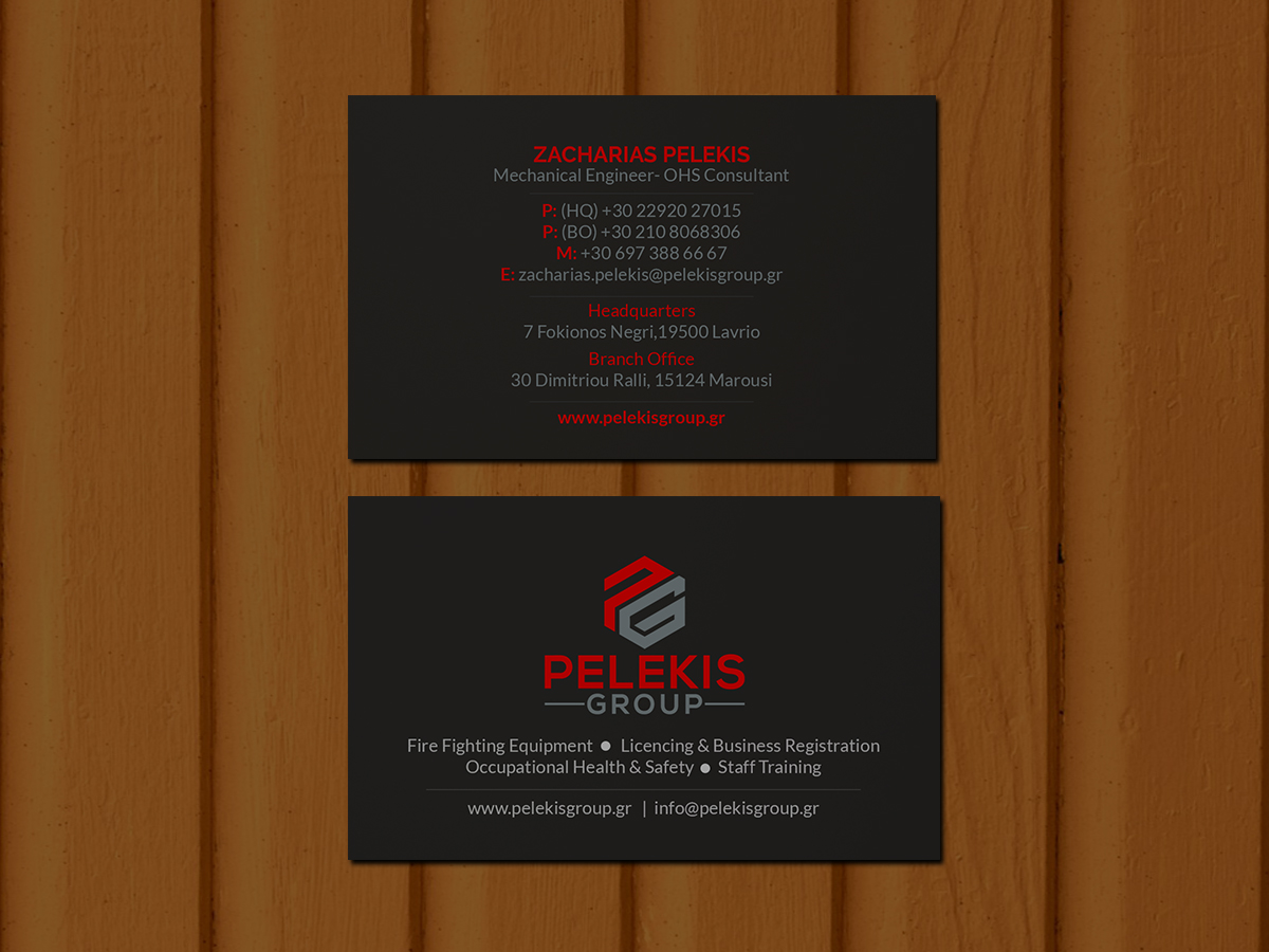 Visitenkarten-Design von Creations Box 2015 für Pelekis Group | Design #23102920