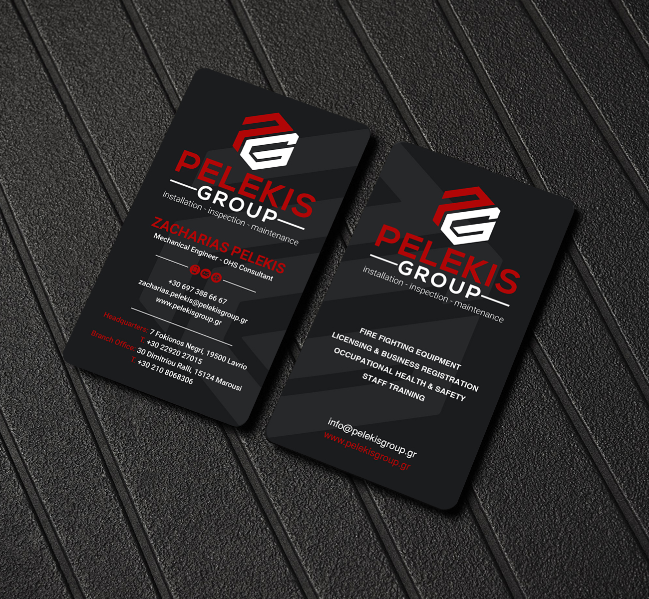 Business Card Design by LAXMI DESIGNHUB for Pelekis Group | Design #23117648