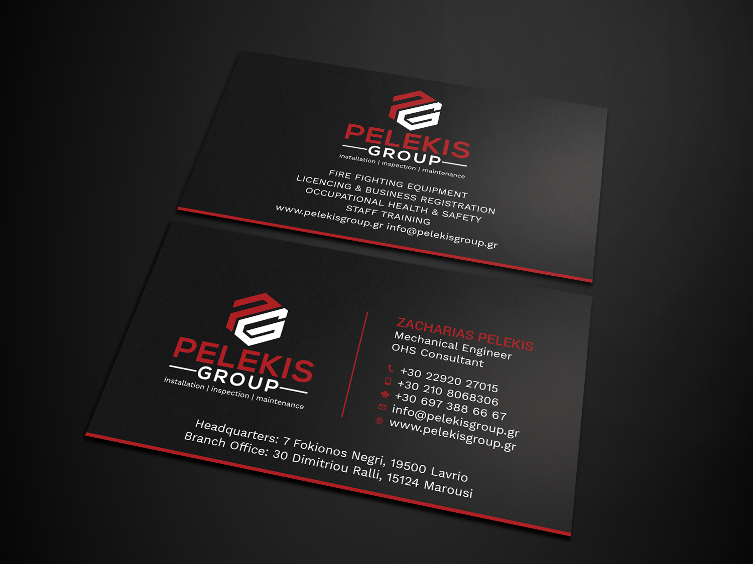 Business Card Design by Tripti Ranjan Gain for Pelekis Group | Design #23096811