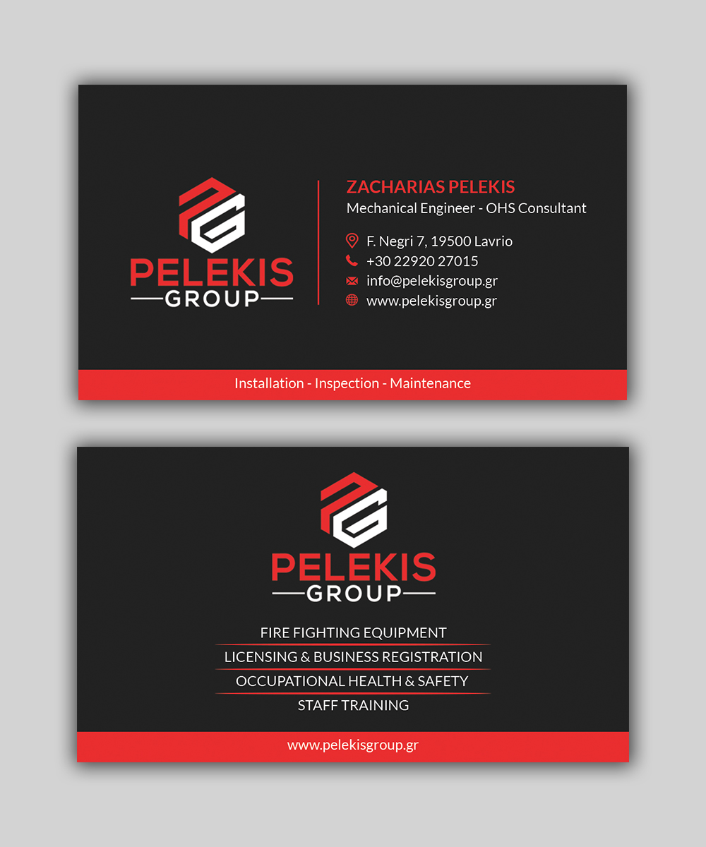 Business Card Design by T.R for Pelekis Group | Design #23094430