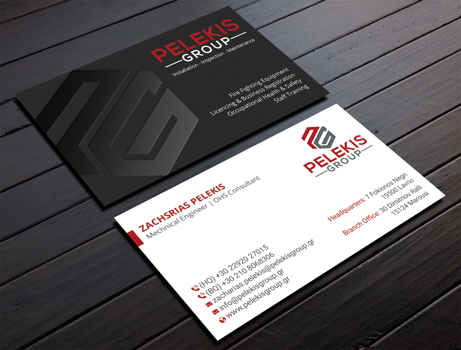 Visitenkarten-Design von DesignShout für Pelekis Group | Design #23097543