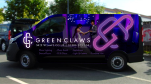 Wedding Vehical Wrap - dance floor, lighting, letter hire - 2 vans | Car Wrap-Design von Kira Graphics
