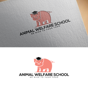 Main text: Animal Welfare School; Slogan (underneath): Be Nice To Your Food | Design de Logo par Graphic Bricks