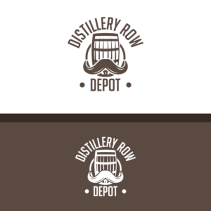 Predominantly the text "Distillery Row Depot", which may be split in two rows with "Depot" on the second line.  The look and feel should instill a classical nostalgic feel for the early 1900's, and graphics may be included if desired.  Must be one colour on a plain background for easy printing and etching on various materials.  | Logo-Design von Graphic Bricks