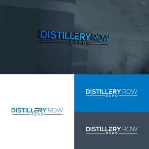 Predominantly the text "Distillery Row Depot", which may be split in two rows with "Depot" on the second line.  The look and feel should instill a classical nostalgic feel for the early 1900's, and graphics may be included if desired.  Must be one colour on a plain background for easy printing and etching on various materials.  | Logo Design by tejo