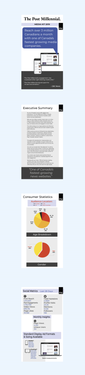Media Kit Design - The Post Millennial  | Grafik-Design von Al Pech