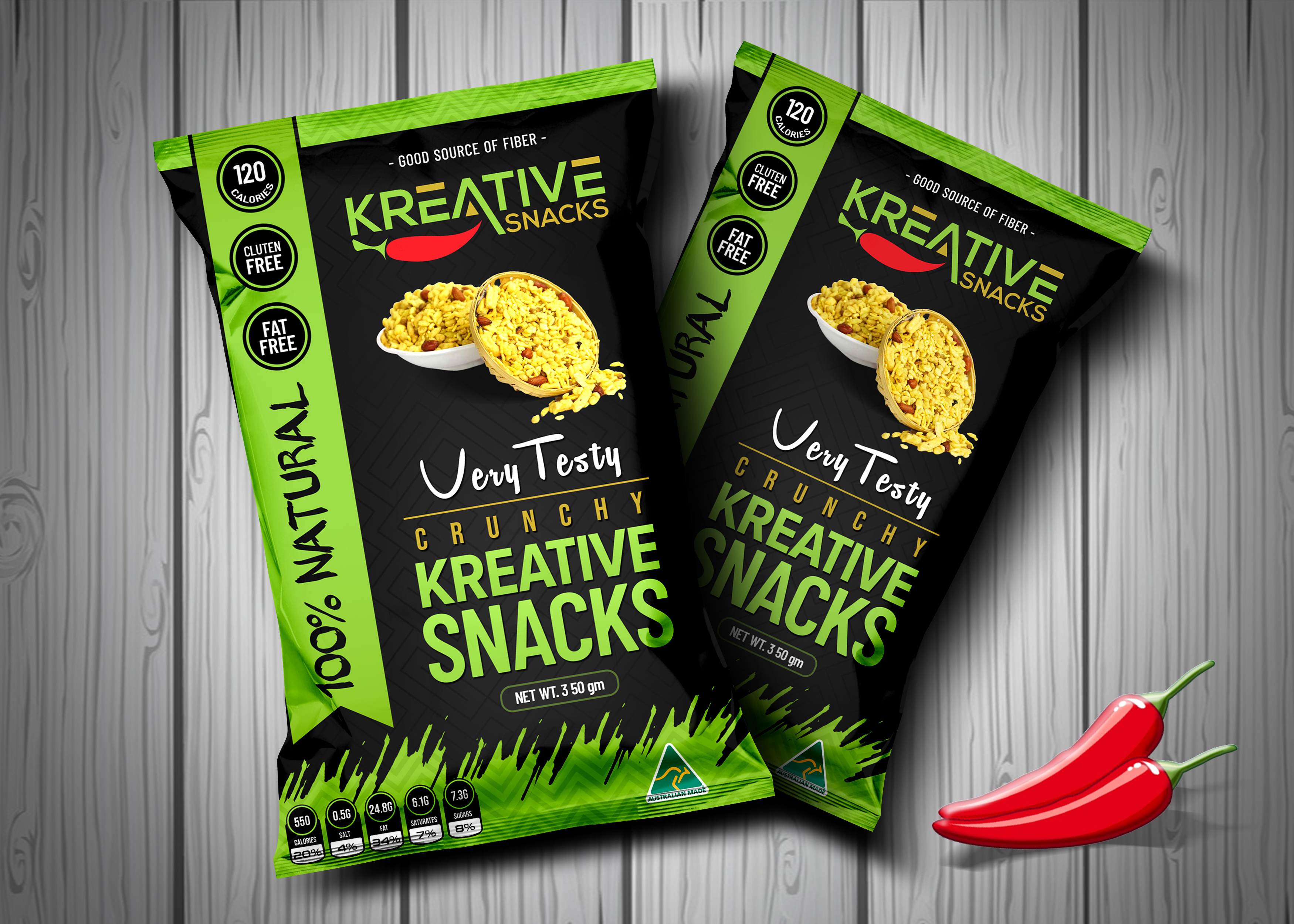 Label Design by SAI DESIGNS for Kreative Foods Pty Ltd | Design #23126174