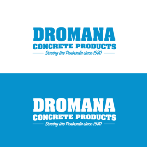 Dromana Concrete Products Serving the Peninsula since 1980  | Diseño de Logo por Sergio Coelho