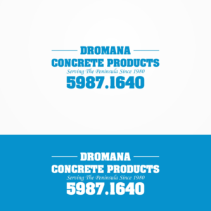 Dromana Concrete Products Serving the Peninsula since 1980  | Diseño de Logo por B8