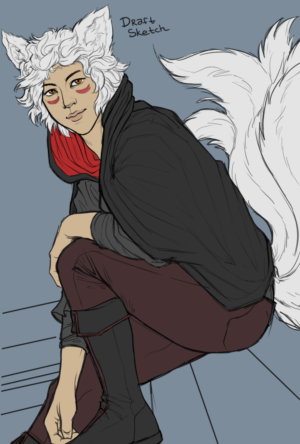 Hiroto the Kitsune character illustration | Design Illustration par Scelatio