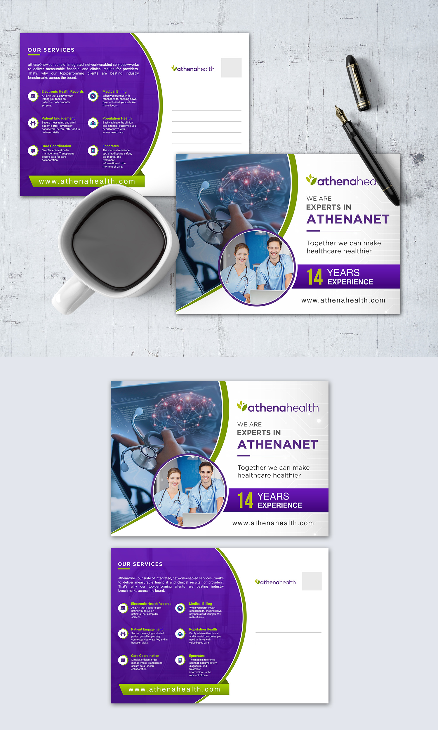 Postcard Design by debdesign for Accurate Medical Biling and Audit | Design #23147120