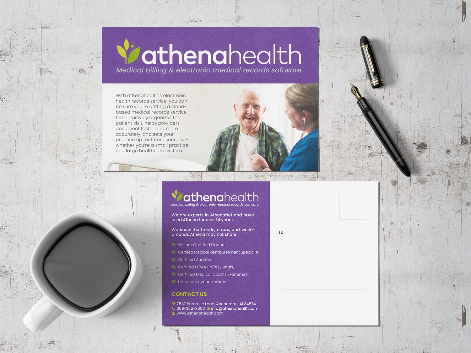 Postcard Design by chandrayaan.creative for Accurate Medical Biling and Audit | Design #23147226