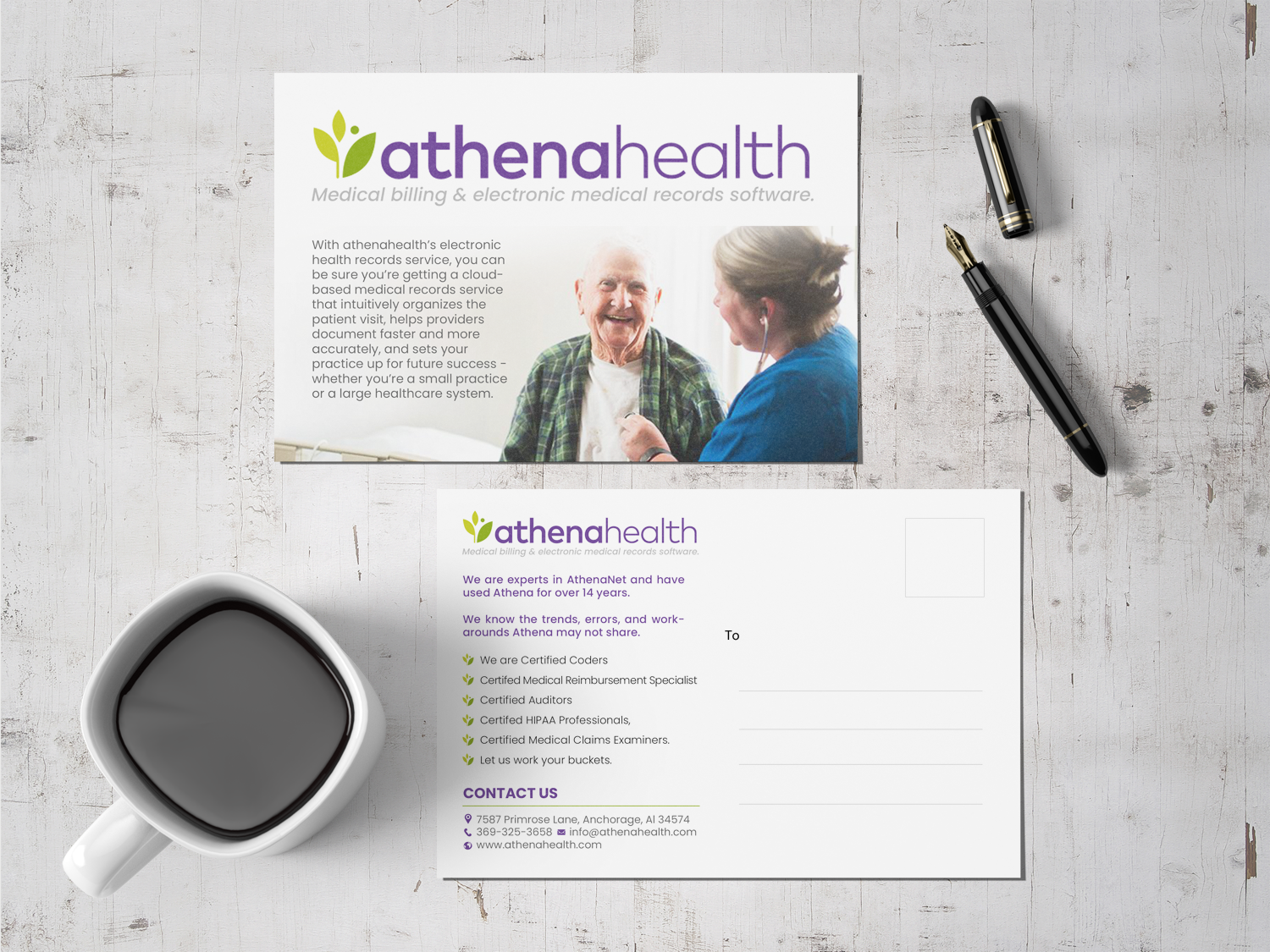 Postcard Design by chandrayaan.creative for Accurate Medical Biling and Audit | Design #23147228