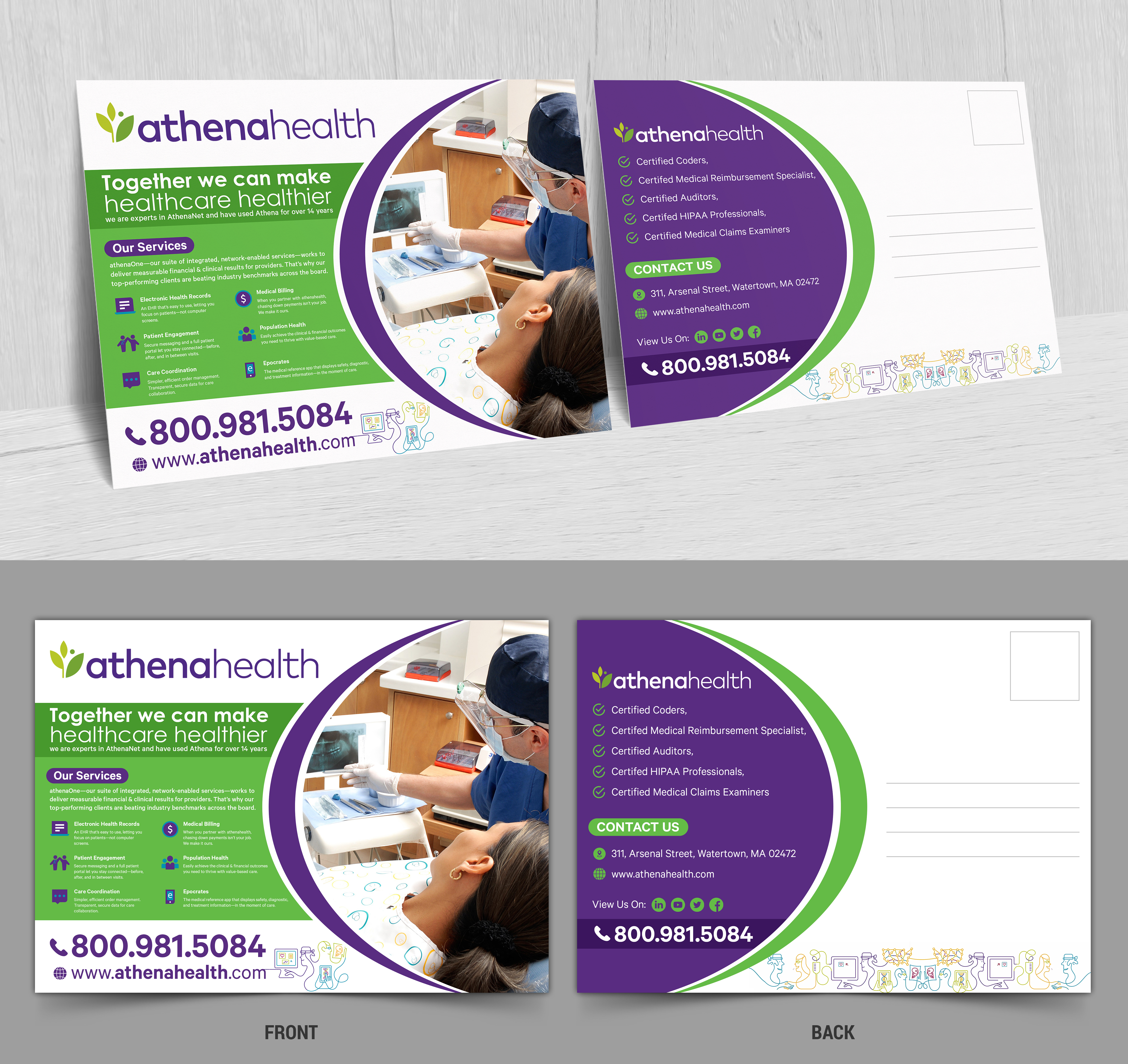 Design de Carte Postale par SAI DESIGNS pour Accurate Medical Biling and Audit | Design #23125610